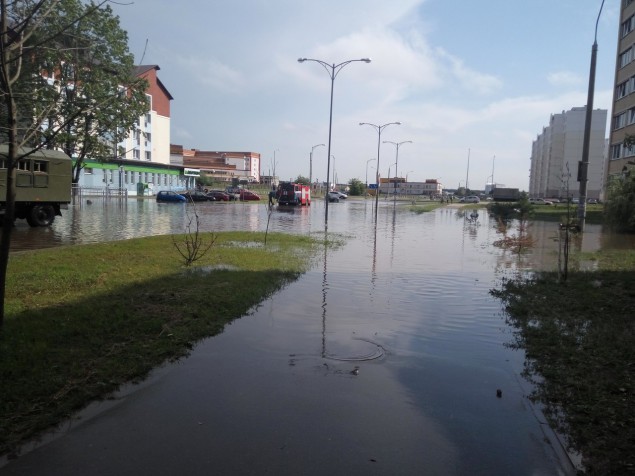 Сегодня 13 июля опять потоп в Боровлянах.