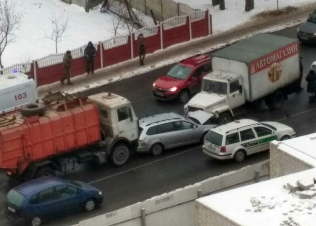 Авария на повороте в Лесковку.