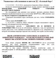 Крупнейшее товарищество собственников "Зеленый Бор" уже почти год не может избрать председателя.